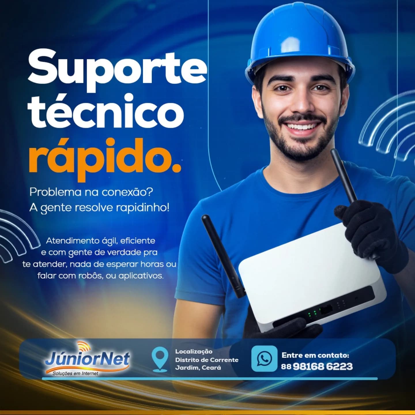 Fibra óptica em Jardim-CE: velocidade, estabilidade e suporte próximo